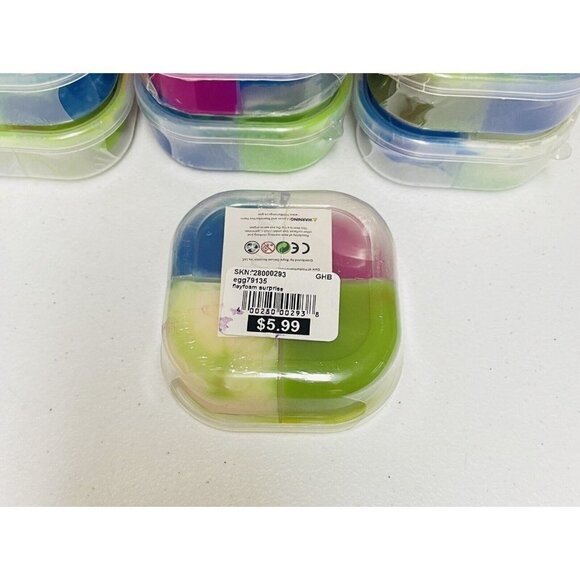 8 Slime Lot Flayfoam Surprise 4 Color Green Blue Novelty Shape RD Play Gift Fun - Picture 3 of 4
